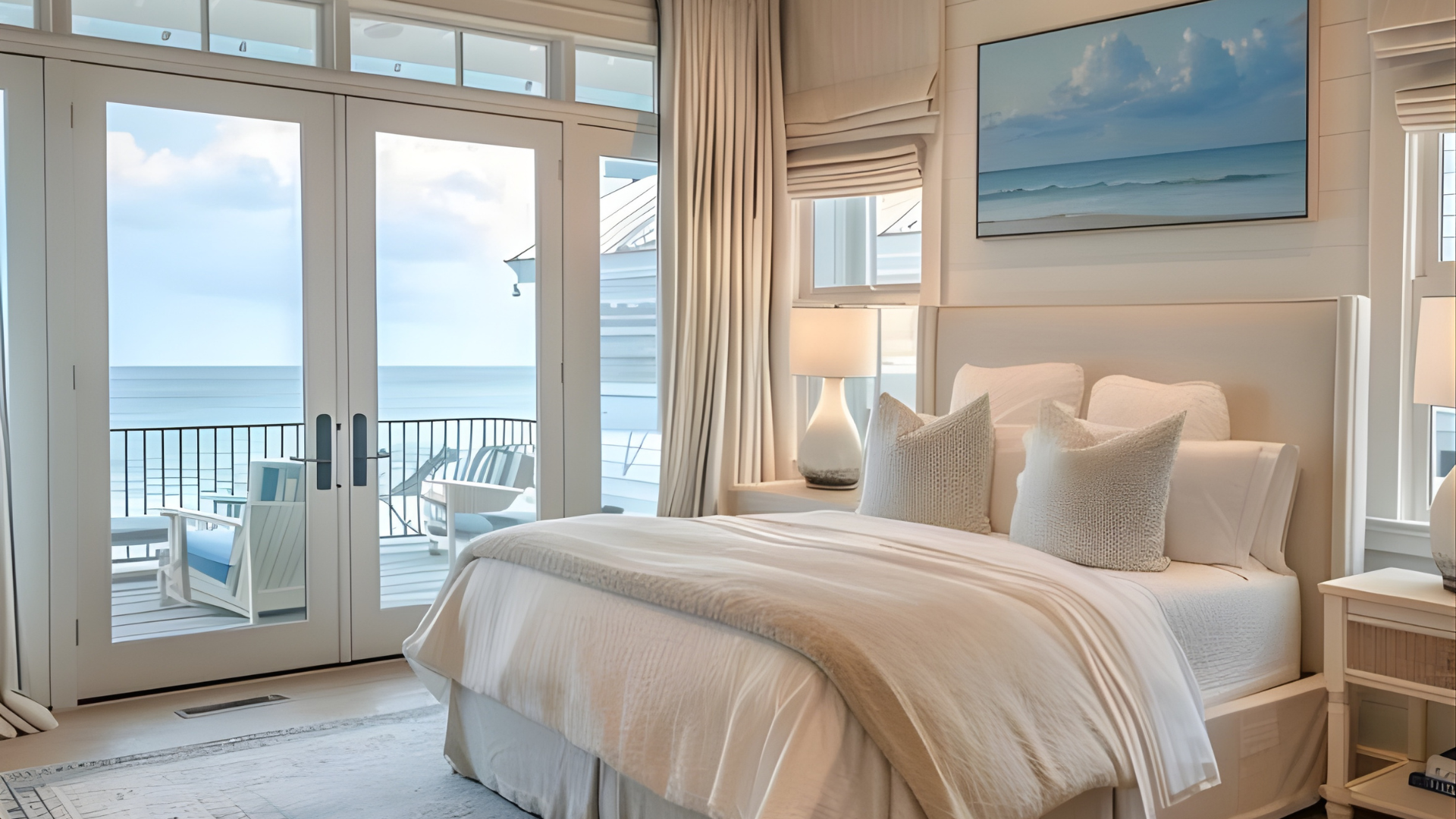 Luxury bedroom cleaned and staged by professional cleaners